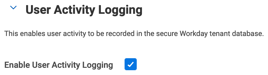Workday User Activity Logging