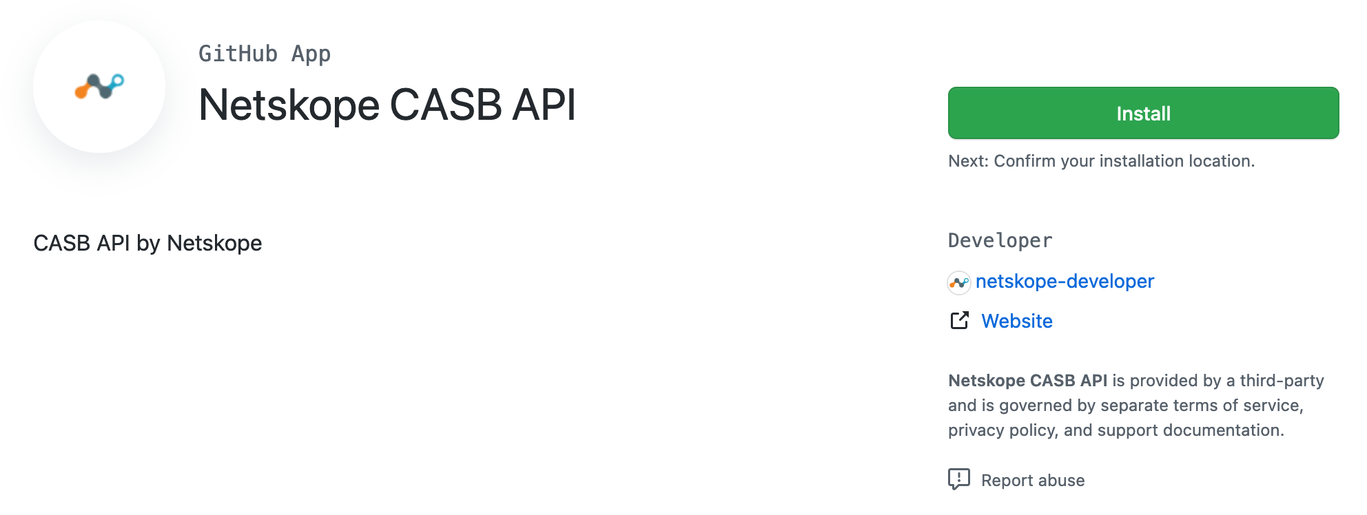 Install the Netskope CASB API App in GitHub