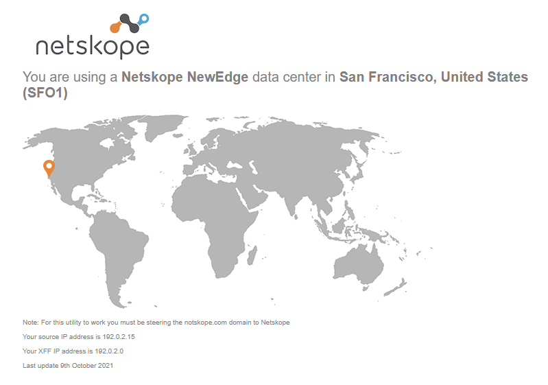The Netskope NewEdge data center/POP information on http://notskope.com/.