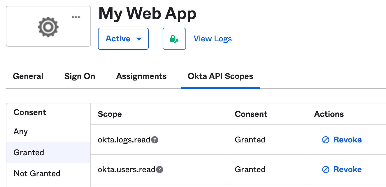 Okta API Scopes
